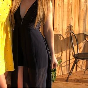 Navy blue lace jumpsuit